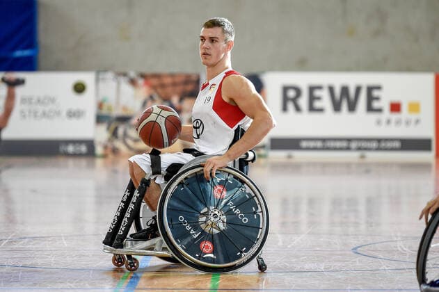 1 Wheelchair Basketball Bundesliga, RBC Koeln99ers vs ING Skyweehlers, 25 09 2021 Alexander Keiser RBC Koeln99ers 19 , 1 Wheelchair Basketball Bundesliga, RBC Koeln99ers vs ING Skyweehlers on 25 09 2021 at Sporthalle Bergischer Ring, Koeln Nordrhein Westfalen Copyright: xBEAUTIFULxSPORTS Mueller-Laschetx