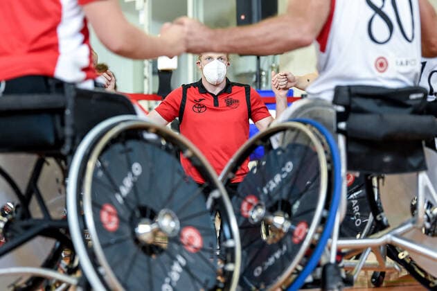 1 Wheelchair Basketball Bundesliga, RBC Koeln99ers vs ING Skyweehlers, 25 09 2021 Mathew Foden Trainer RBC Koeln99ers , 1 Wheelchair Basketball Bundesliga, RBC Koeln99ers vs ING Skyweehlers on 25 09 2021 at Sporthalle Bergischer Ring, Koeln Nordrhein Westfalen Copyright: xBEAUTIFULxSPORTS Mueller-Laschetx