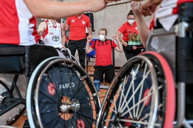 1 Wheelchair Basketball Bundesliga, RBC Koeln99ers vs ING Skyweehlers, 25 09 2021 Mathew Foden Trainer RBC Koeln99ers , 1 Wheelchair Basketball Bundesliga, RBC Koeln99ers vs ING Skyweehlers on 25 09 2021 at Sporthalle Bergischer Ring, Koeln Nordrhein Westfalen Copyright: xBEAUTIFULxSPORTS Mueller-Laschetx