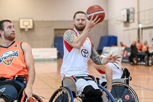 1 Wheelchair Basketball Bundesliga, RBC Koeln99ers vs ING Skyweehlers, 25 09 2021 Joe Bestwick RBC Koeln99ers 8 , 1 Wheelchair Basketball Bundesliga, RBC Koeln99ers vs ING Skyweehlers on 25 09 2021 at Sporthalle Bergischer Ring, Koeln Nordrhein Westfalen Copyright: xBEAUTIFULxSPORTS Mueller-Laschetx