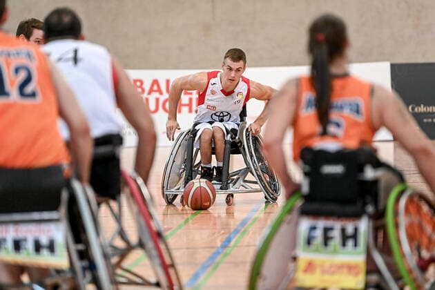 1 Wheelchair Basketball Bundesliga, RBC Koeln99ers vs ING Skyweehlers, 25 09 2021 Alexander Keiser RBC Koeln99ers 19 , 1 Wheelchair Basketball Bundesliga, RBC Koeln99ers vs ING Skyweehlers on 25 09 2021 at Sporthalle Bergischer Ring, Koeln Nordrhein Westfalen Copyright: xBEAUTIFULxSPORTS Mueller-Laschetx