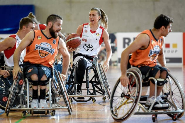 1 Wheelchair Basketball Bundesliga, RBC Koeln99ers vs ING Skyweehlers, 25 09 2021 Hillevi Hansson RBC Koeln99ers 4 , 1 Wheelchair Basketball Bundesliga, RBC Koeln99ers vs ING Skyweehlers on 25 09 2021 at Sporthalle Bergischer Ring, Cologne North Rhine Westphalia Copyright: xBEAUTIFULxSPORTS Mueller-Laschetx