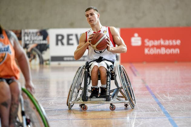 1 Wheelchair Basketball Bundesliga, RBC Koeln99ers vs ING Skyweehlers, 25 09 2021 Alexander Keiser RBC Koeln99ers 19 , 1 Wheelchair Basketball Bundesliga, RBC Koeln99ers vs ING Skyweehlers on 25 09 2021 at Sporthalle Bergischer Ring, Koeln Nordrhein Westfalen Copyright: xBEAUTIFULxSPORTS Mueller-Laschetx