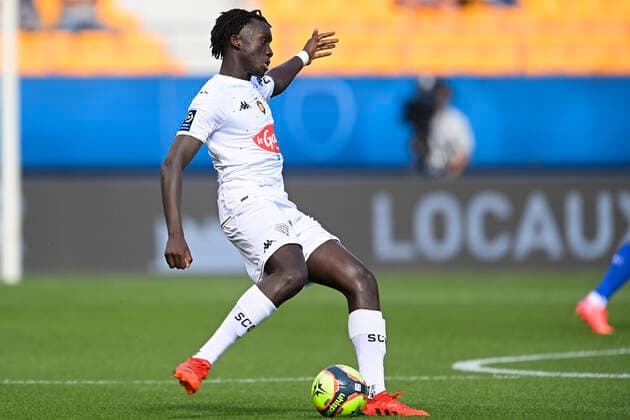 Batista Mendy (Angers) FOOTBALL : Troyes vs Angers - Ligue 1 Uber Eats - 26 09 2021 JBAutissier Panoramic 