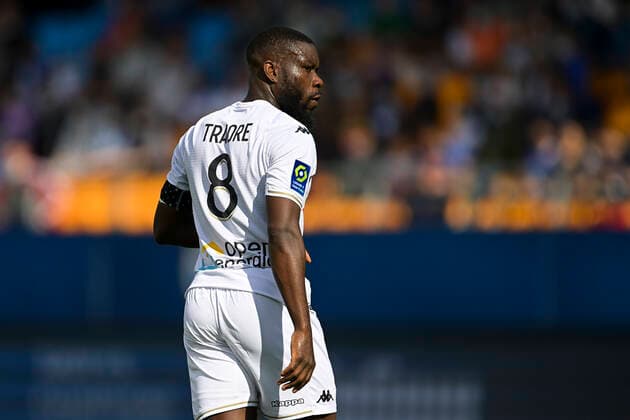 Ismael Traore (Angers) FOOTBALL : Troyes vs Angers - Ligue 1 Uber Eats - 26 09 2021 JBAutissier Panoramic 
