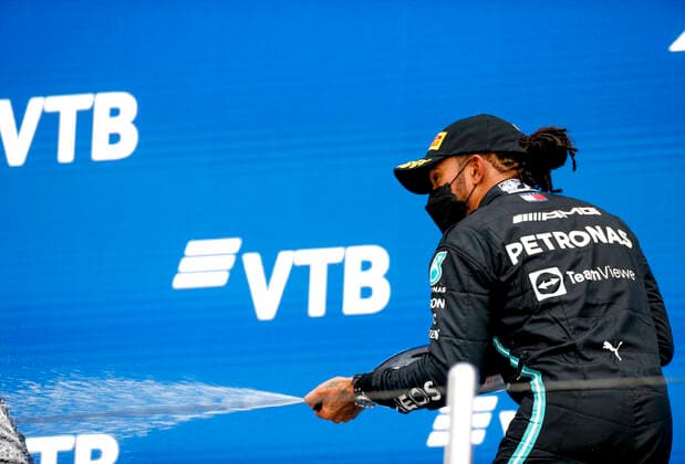 44 Lewis Hamilton GBR, Mercedes AMG Petronas F1 Team , F1 Grand Prix of Russia at Sochi Autodrom on September 26, 2021 in Sochi, Russia Photo by HOCH ZWEI Sochi Russia