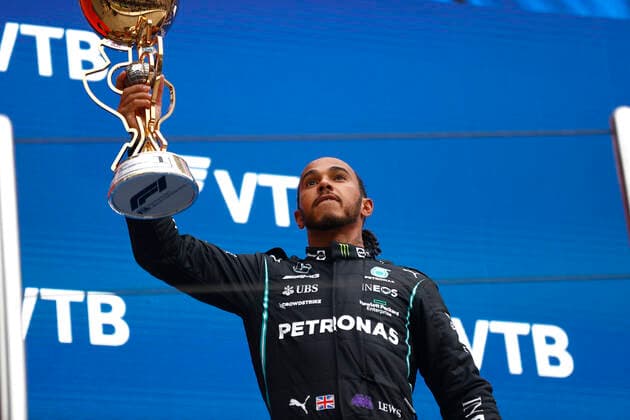 F1 Grand Prix of Russia 44 Lewis Hamilton (GBR, Mercedes-AMG Petronas F1 Team), F1 Grand Prix of Russia at Sochi Autodrom on September 26, 2021 in Sochi, Russia. (Photo by Andy Hone LAT Motorsport Images FIA Pool via HOCH ZWEI) Sochi Russia Poolfoto HOCH ZWEI Pool Motorsport Images ,EDITORIAL USE ONLY
