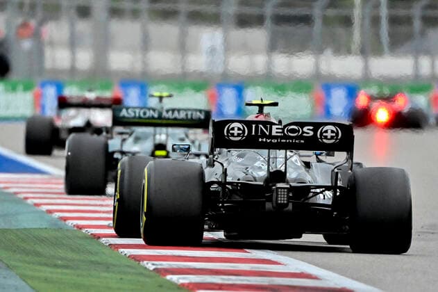 77 Valtteri Bottas FIN, Mercedes AMG Petronas F1 Team , F1 Grand Prix of Russia at Sochi Autodrom on September 26, 2021 in Sochi, Russia Photo by HOCH ZWEI Sochi Russia
