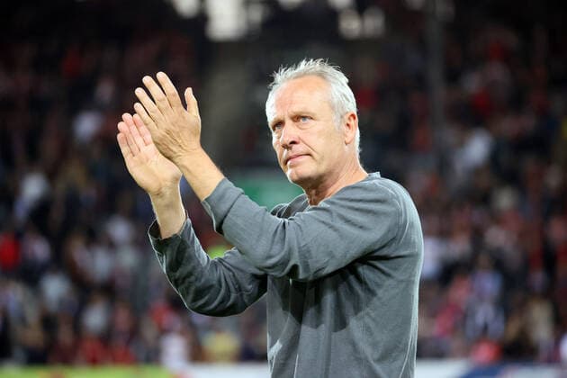 26 09 21 SC Freiburg FC Augsburg Germany, Freiburg, 26 09 2021, football, Bundesliga, SC Freiburg FC Augsburg Christian Streich coach SC Freiburg