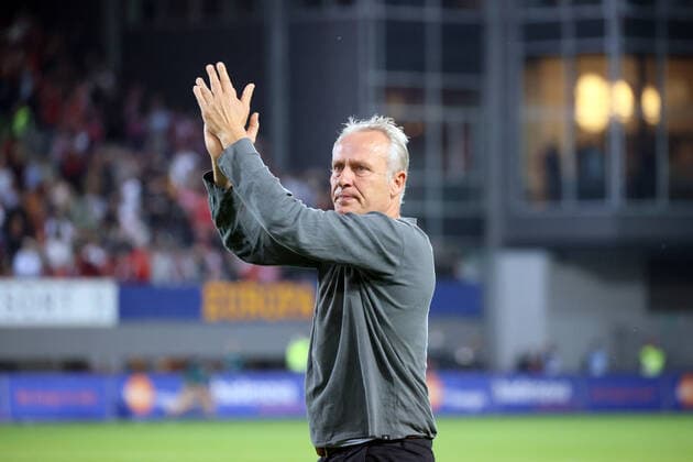 26 09 21 SC Freiburg FC Augsburg Germany, Freiburg, 26 09 2021, football, Bundesliga, SC Freiburg FC Augsburg Christian Streich coach SC Freiburg