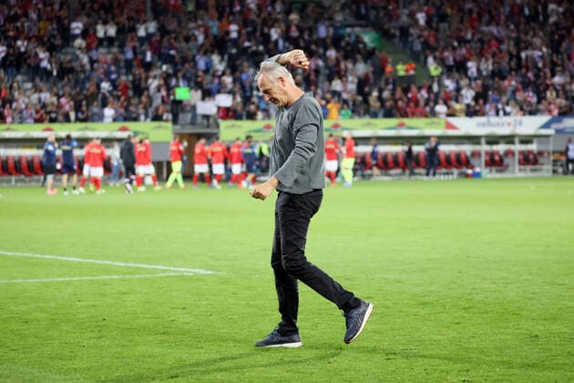 26 09 21 SC Freiburg FC Augsburg Germany, Freiburg, 26 09 2021, football, Bundesliga, SC Freiburg FC Augsburg Christian Streich coach SC Freiburg
