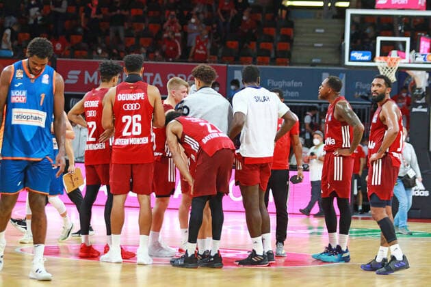 FCBB, frustration, frustrated, team, dissatisfied, basketball, Easycredit BBL, FC Bayern Munich Ratiopharm Ulm at Audi Dome on 26 09 2021 PHOTO Mladen Lackovic LakoPress