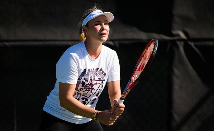September 26, 2021, CHICAGO, UNITED STATES: Donna Vekic of Croatia during practice ahead of the 2021 Chicago Fall Tennis Classic WTA, Tennis Damen 500 tennis tournament CHICAGO UNITED STATES - ZUMAa181 20210926_zaa_a181_176 Copyright: xRobxPrangex