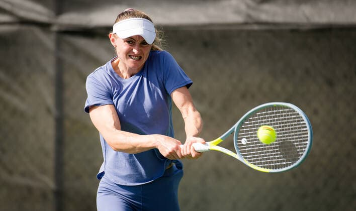 September 26, 2021, CHICAGO, UNITED STATES: Aliaksandra Sasnovich of Belarus during practice ahead of the 2021 Chicago Fall Tennis Classic WTA, Tennis Damen 500 tennis tournament CHICAGO UNITED STATES - ZUMAa181 20210926_zaa_a181_244 Copyright: xRobxPrangex