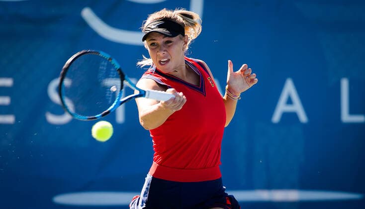 September 28, 2021, CHICAGO, UNITED STATES: Amanda Anisimova of the United States in action during the first round of the 2021 Chicago Fall Tennis Classic WTA, Tennis Damen 500 tennis tournament against Viktorija Golubic of Switzeland CHICAGO UNITED STATES - ZUMAa181 20210928_zaa_a181_044 Copyright: xRobxPrangex