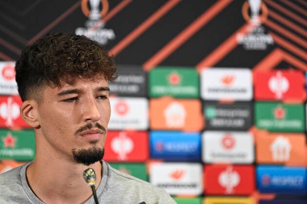 Fußball, EL, Fenerbahce Istanbul Pressekonferenz Goalkeeper Altay Bayindir of Fenerbahce SK during the press conference, PK, Pressekonferenz and training session the day before the Europa League Group D game between Fenerbahce and Olympiakos on September 29, 2021 in Istanbul , Turkey. 