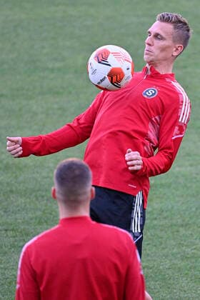 Borek Dockal of Sparta attends a training prior to Europa League football Group A match Sparta Prague vs Glasgow Rangers in Prague, Czech Republic, September 29, 2021. (CTKxPhoto MichalxKamaryt) CTKPhotoP2021092907727  kmt