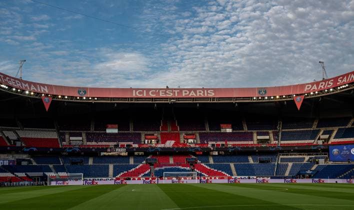 General view of the stadium during the UEFA Champions League group A match between Paris Saint-Germain and Manchester City at Parc des Princes on September 28, 2021 in Paris, Paris Saint-Germain v Manchester City: Group A - UEFA Champions League Copyright: xSebastianxFrejx