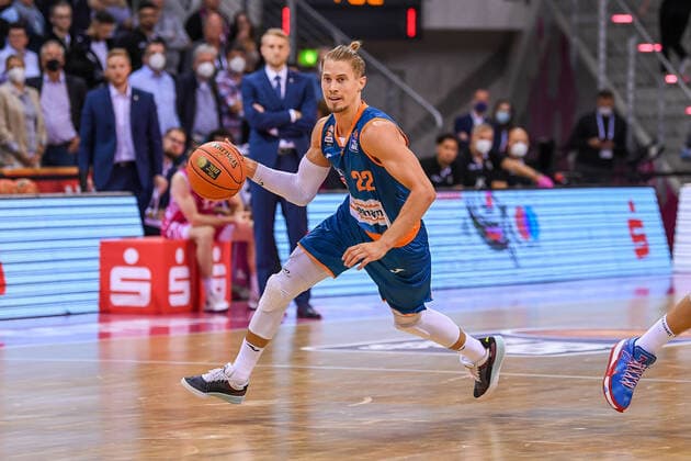 easyCredit BBL, Telekom Baskets Bonn vs ratiopharm ulm, 29 09 2021 Thomas Kelpeisz ratiopharm ulm, 22 , easyCredit BBL, Telekom Baskets Bonn vs ratiopharm ulm on 29 09 2021 at Telekom Dome Bonn, Bonn Nordrhein Westfalen Copyright: xBEAUTIFULxSPORTS Mueller-Laschetx