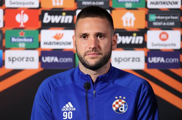 UEFA Europa League - GNK Dinamo Zagreb press Duje Cop of GNK Dinamo speaks on press conference, PK, Pressekonferenz at Cegeka Arena ahead of UEFA Europa league match between Genk and Dinamo Zagreb, in Genk, Belgium on September 29, 2021. MarkoxPrpic PIXSELL