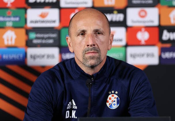 UEFA Europa League - GNK Dinamo Zagreb press Coach of Dinamo Zagreb Damir Krznar speaks on press conference, PK, Pressekonferenz at Cegeka Arena ahead of UEFA Europa league match between Genk and Dinamo Zagreb, in Genk, Belgium on September 29, 2021. MarkoxPrpic PIXSELL