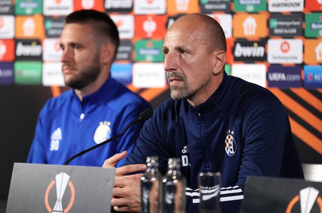 UEFA Europa League - GNK Dinamo Zagreb press Coach of Dinamo Zagreb Damir Krznar speaks on press conference, PK, Pressekonferenz at Cegeka Arena ahead of UEFA Europa league match between Genk and Dinamo Zagreb, in Genk, Belgium on September 29, 2021. MarkoxPrpic PIXSELL