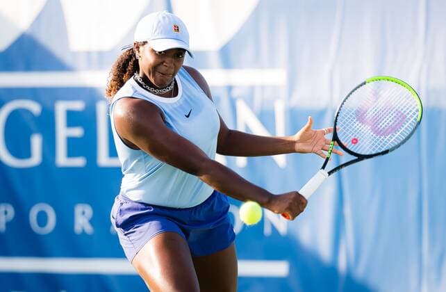 Mandatory Credit: Photo by Rob Prange Shutterstock (12471255cv) Hailey Baptiste of the United States in action during the second round of the 2021 Chicago Fall Tennis Classic WTA, Tennis Damen 500 tennis tournament Chicago Fall Tennis Classic 2021, Tennis, Chicago, USA - 29 Sep 2021 Chicago Fall Tennis Classic 2021, Tennis, Chicago, USA - 29 Sep 2021  Copyright: xRobxPrange Shutterstockx 12471255cv