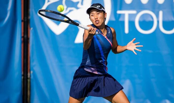 Mandatory Credit: Photo by Rob Prange Shutterstock (12471255dt) Sania Mirza of India & Shuai Zhang of China playing doubles at the 2021 Chicago Fall Tennis Classic WTA, Tennis Damen 500 tennis tournament Chicago Fall Tennis Classic 2021, Tennis, Chicago, USA - 29 Sep 2021 Chicago Fall Tennis Classic 2021, Tennis, Chicago, USA - 29 Sep 2021  Copyright: xRobxPrange Shutterstockx 12471255dt
