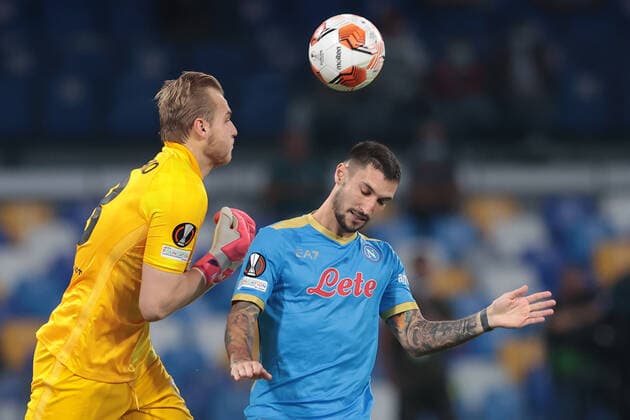 Photo Alessandro Garofalo LaPresse September 30, 2020 Naples, Italy soccer Napoli vs Spartak Mosca - Europa League 2021 2022 - Diego Armando Maradona stadium. In the pic: Matteo Politano (SSC Napoli);  Copyright: xAlessandroxGarofalo LaPressex