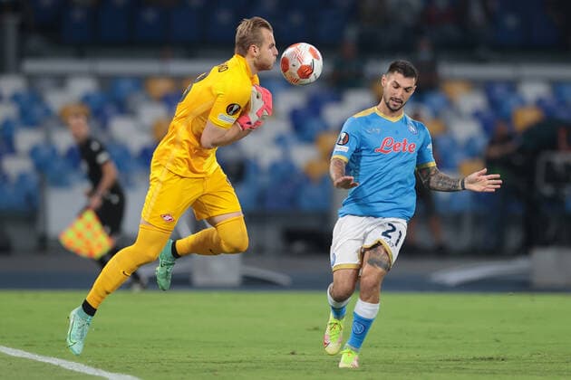 Photo Alessandro Garofalo LaPresse September 30, 2020 Naples, Italy soccer Napoli vs Spartak Mosca - Europa League 2021 2022 - Diego Armando Maradona stadium. In the pic: Matteo Politano (SSC Napoli);  Copyright: xAlessandroxGarofalo LaPressex