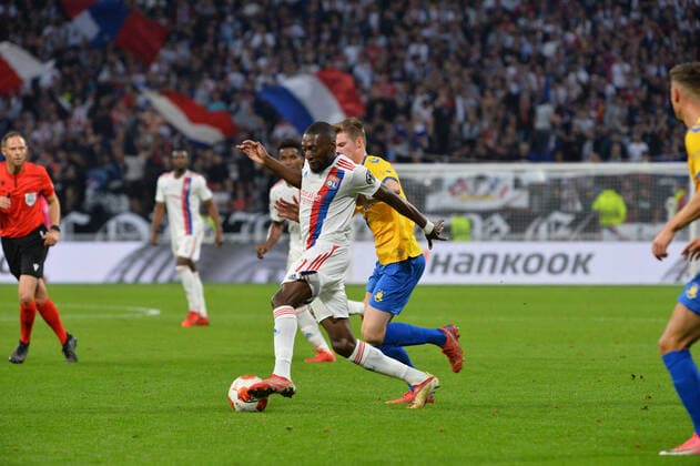 Karl Toko Ekembi (lyon) FOOTBALL : Olympique Lyonnais vs Brondby IF - Ligue Europa - 30 09 2021 FredericChambert Panoramic 
