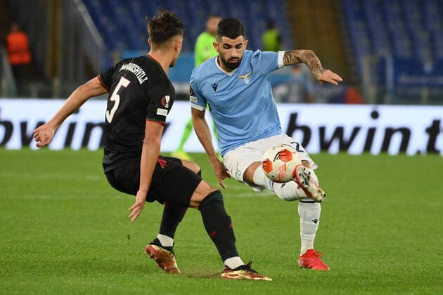 Photo Alfredo Falcone LaPresseSeptember 30, 2021 Rome, ItalySport SoccerLazio - Lokomotiv Mosca - Uefa Europa League 2021 2022 - Olympic stadium of RomeIn the pic: elseid hysaj  Copyright: xAlfredoxFalconex xLaPressex