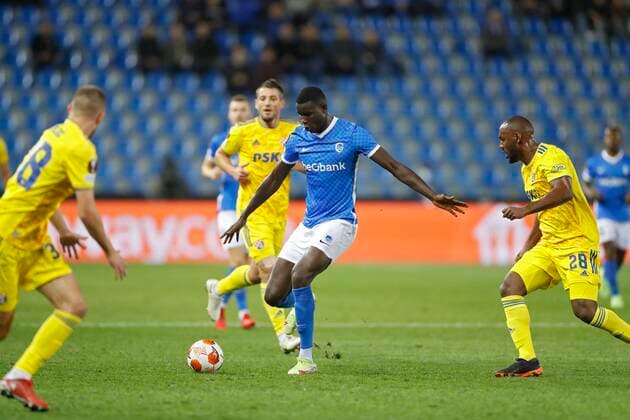 GENK, BELGIUM - SEPTEMBER 30 : during the UEFA Europa League Group stage H match between KRC Genk and Dinamo Zagreb on September 30, 2021 in Genk, Belgium, 30 09 2021 ( KRC Genk v Dinamo Zagreb - UEFA Europa League PhotoNews Panoramic 