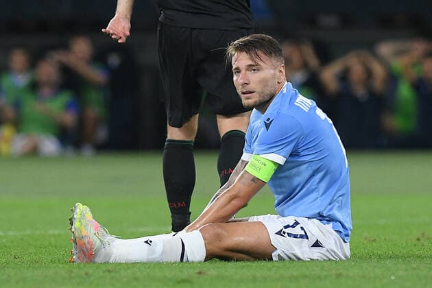 Soccer, europa league match , SS Lazio v Lokomotiv Moscow Ciro Immobile of SS Lazio during the Europa League match between SS Lazio v Lokomotiv Moscow at Olimpico stadium in Rome, Italy, September 30, 2021. Imago-Images Emmefoto Copyright: xImago-Images Emmefotox