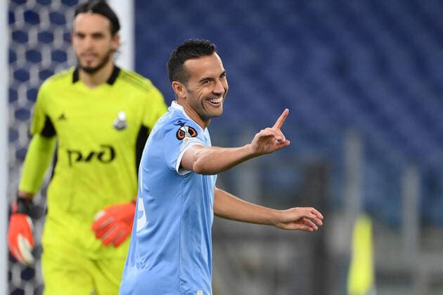 Photo Alfredo Falcone LaPresseSeptember 30, 2021 Rome, ItalySport SoccerLazio - Lokomotiv Mosca - Uefa Europa League 2021 2022 - Olympic stadium of RomeIn the pic: pedro  Copyright: xAlfredoxFalconex xLaPressex