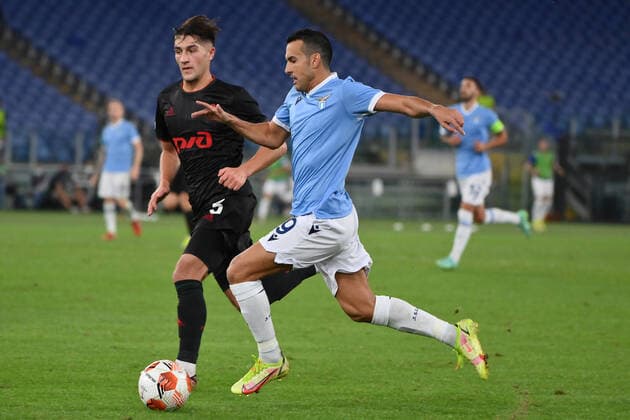 Photo Alfredo Falcone LaPresseSeptember 30, 2021 Rome, ItalySport SoccerLazio - Lokomotiv Mosca - Uefa Europa League 2021 2022 - Olympic stadium of RomeIn the pic: pedro  Copyright: xAlfredoxFalconex xLaPressex