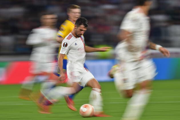 Leo Dubois (lyon) FOOTBALL : Olympique Lyonnais vs Brondby IF - Ligue Europa - 30 09 2021 FredericChambert Panoramic 