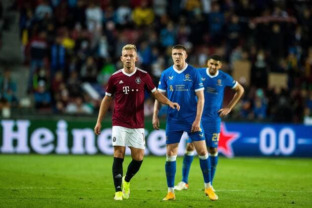 Mandatory Credit: Photo by Kirk O Rourke Rangers FC Shutterstock (12516385id) John Lundstram of Rangers during the Europa League match at the Generali Ceská Pojistovna Arena, Prague. Sparta Prague v Rangers, UEFA Europa League Group A, Football, Generali Arena, Prague, Czech Republic - 30 Sep 2021 Sparta Prague v Rangers, UEFA Europa League Group A, Football, Generali Arena, Prague, Czech Republic - 30 Sep 2021 Copyright: xKirkxO Rourke RangersxFC Shutterstockx 12516385id