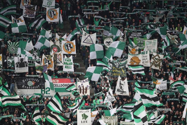 Football, Men, 2021 2022 season, UEFA Europa League Group G, Matchday 2 , Ferencvaros Budapest Real Betis Sevilla, Budapest fans, 30 09 2021, Copyright: xSzilviaxMichellerx xMatthiasxKocx