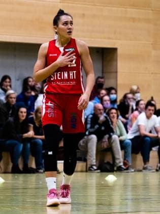 Duesseldorf, Germany, October 1s Dragana Domunzin ( 12 Herner TC ) during the 1. Toyota Damen Basketball Bundesliga game between the Capitol Bascats Duesseldorf and Herner TC at Wekita Sportarena in Duesseldorf 1. Toyota Damen Basketball Bundesliga - Capitol Bascats Duesseld 