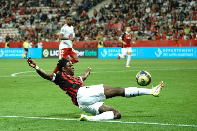 Jordan Lotomba (OGC Nice) FOOTBALL : OGC Nice vs Brest - Ligue 1 Uber Eats - Nice - 02 10 2021 NorbertScanella Panoramic 