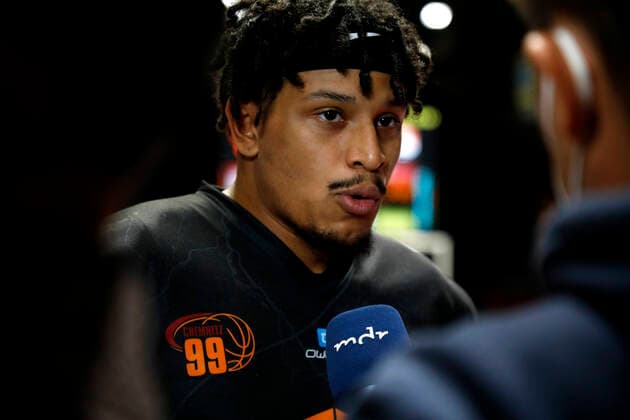 02 10 2021, easyCredit Basketball Bundesliga, Magentasport BBL Cup, 2020 2021 season, men, Chemnitz Niners Ratiopharm Ulm Nelson Weidemann, Niners Chemnitz Chemnitz Fair Chemnitz Saxony Germany