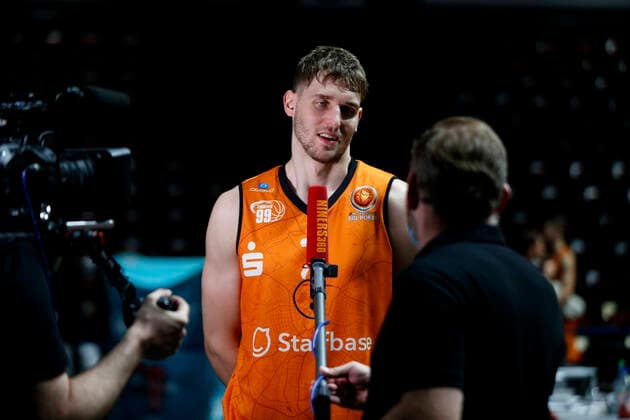 02 10 2021, easyCredit Basketball Bundesliga, Magentasport BBL Cup, 2020 2021 season, men, Chemnitz Niners Ratiopharm Ulm Jonas Richter, Niners Chemnitz Chemnitz Fair Chemnitz Saxony Germany