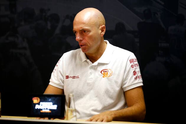 02 10 2021, easyCredit Basketball Bundesliga, Magentasport BBL Cup, 2020 2021 season, men, Chemnitz Niners Ratiopharm Ulm press conference with Rodrigo Pastore head coach , Niners Chemnitz Chemnitz Messe Chemnitz Sachsen Germany