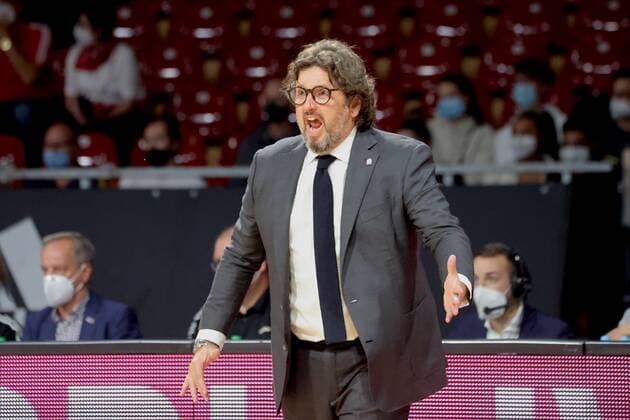 Bayerns Head Coach Andrea TRINCHIERI Basketball, Bayern Bamberg, BBL Cup, Round of 16, 2021 2022 season, on 3 10 2021 in Munich, A U D I D O M E, Germany Source Copyright Credit Oryk HAIST x1DX35619.JPGx