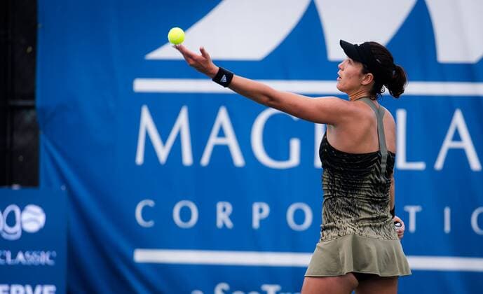 Mandatory Credit: Photo by Rob Prange Shutterstock (12471262p) Garbine Muguruza of Spain in action during the final of the 2021 Chicago Fall Tennis Classic WTA, Tennis Damen 500 tennis tournament Chicago Fall Tennis Classic 2021, Tennis, Chicago, USA - 03 Oct 2021 Chicago Fall Tennis Classic 2021, Tennis, Chicago, USA - 03 Oct 2021  Copyright: xRobxPrange Shutterstockx 12471262p