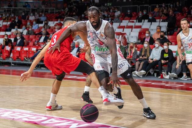 Othello Hunter 8 FC Bayern , FC Bayern Basketball vs Brose Bamberg, easyCredit BBL, 03 10 2021 Munich Bavaria Germany Copyright: xkolbert-press UlrichxGamelx