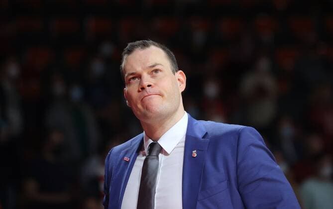 Skepticism Bamberg coach Johan ROIJAKKERS Basketball, Bayern Bamberg, BBL Cup, Round of 16, 2021 2022 season, on 3 10 2021 in Munich, A U D I D O M E, Germany Source Copyright Credit Oryk HAIST x1DX36845.JPGx