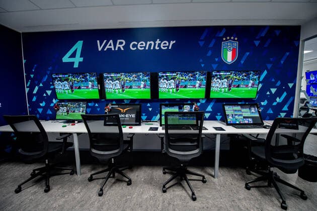 Football, Serie A, Video Referee Centre in Lissone, Italy