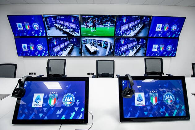 Photo Claudio Furlan LaPresse 04-10-2021 LIssone - Italy News Presentation of the Var IBC Center of the Serie A League  Copyright: xClaudioxFurlan LaPressex